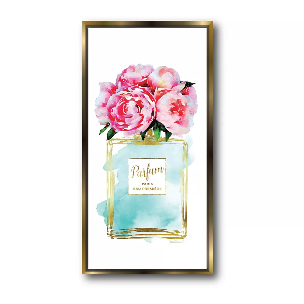 COURTSIDE MARKET Perfume Teal Framed Canvas Wall Art 3 COURTSIDE MARKET Perfume Teal Framed Canvas Wall Art