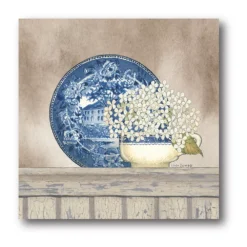 COURTSIDE MARKET Blue & White Cottage Canvas