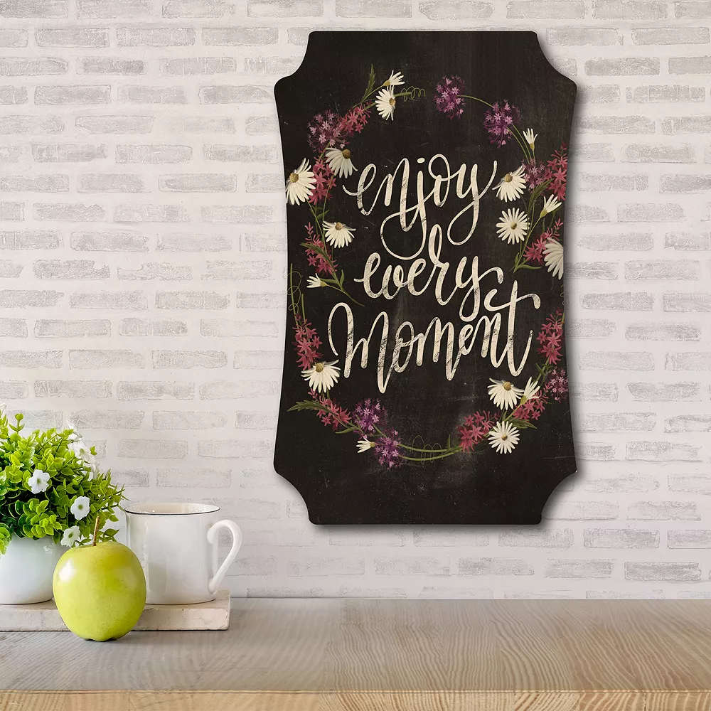 COURTSIDE MARKET Enjoy Every Moment Wood Scalloped Art 4 COURTSIDE MARKET Enjoy Every Moment Wood Scalloped Art - Image 2