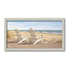 COURTSIDE MARKET Two Chairs Framed Canvas Wall Art