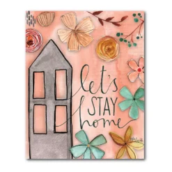 COURTSIDE MARKET Let's Stay Home Gallery Canvas Wall Art