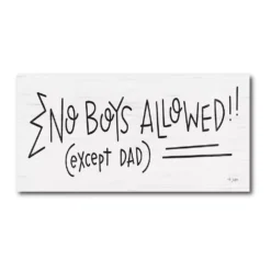COURTSIDE MARKET No Boys Allowed Gallery Canvas Wall Art