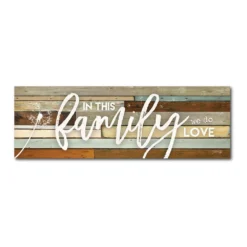 COURTSIDE MARKET In This Family We Do Love Canvas Wall Art