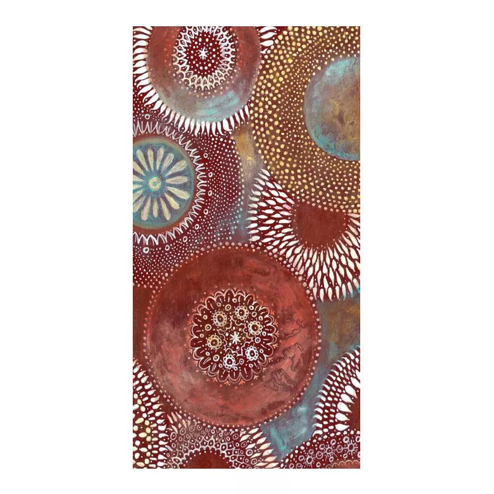 COURTSIDE MARKET Crimson & Gold Speckled Mural 3 COURTSIDE MARKET Crimson & Gold Speckled Mural