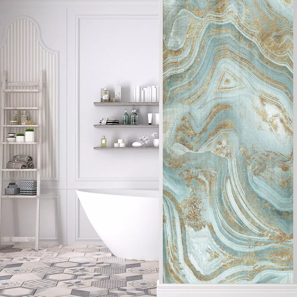 COURTSIDE MARKET Light Blue Agate Mural 4 COURTSIDE MARKET Light Blue Agate Mural - Image 2