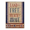 COURTSIDE MARKET Land Of The Free Because Of The Brave Gallery-Wrapped Canvas 2 COURTSIDE MARKET Land Of The Free Because Of The Brave Gallery-Wrapped Canvas -Home Decor Discount Store 4506592