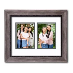 COURTSIDE MARKET Two Tone 2-Opening 5" X 7" Collage Frame