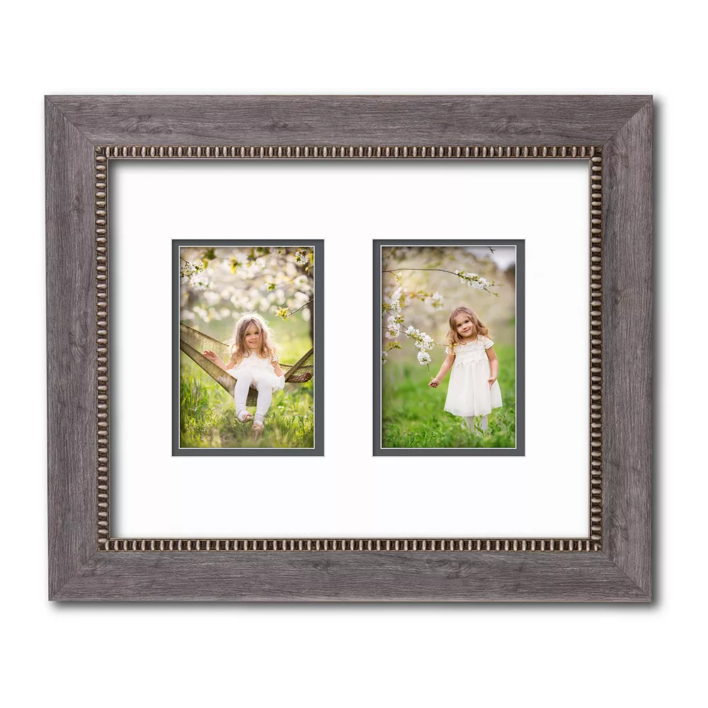 COURTSIDE MARKET Textured 2-Opening Two Toned Double Mat 4" X 6" Collage Frame 3 COURTSIDE MARKET Textured 2-Opening Two Toned Double Mat 4" X 6" Collage Frame