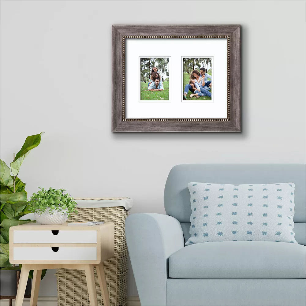 COURTSIDE MARKET Grey 2-Opening 4" X 6" Collage Frame 4 COURTSIDE MARKET Grey 2-Opening 4" X 6" Collage Frame - Image 2