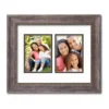 COURTSIDE MARKET Grey 2-Opening Two Toned Double Mat 5" X 7" Collage Frame 2 COURTSIDE MARKET Grey 2-Opening Two Toned Double Mat 5" X 7" Collage Frame -Home Decor Discount Store 4581712