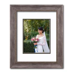 COURTSIDE MARKET Grey Two Toned Double Mat 8" X 10" Frame