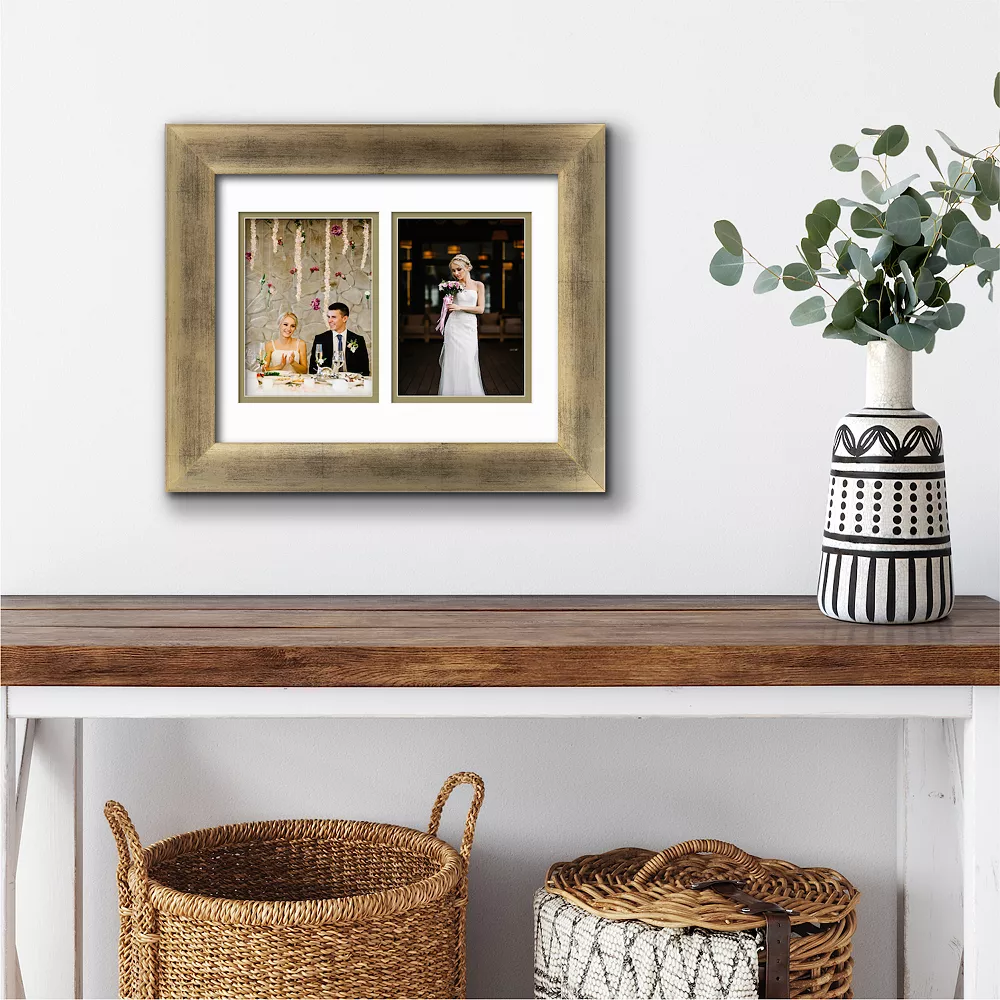 COURTSIDE MARKET Champagne Finish 2-Opening Two Tone Double Mat 5" X 7" Collage Frame 4 COURTSIDE MARKET Champagne Finish 2-Opening Two Tone Double Mat 5" X 7" Collage Frame - Image 2