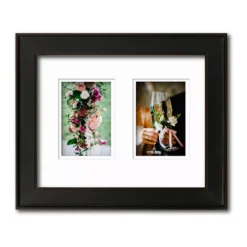 COURTSIDE MARKET Gardenia Black 2-Opening 4" X 6" Collage Frame