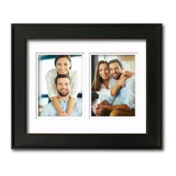 COURTSIDE MARKET Gardenia Black 2-Opening 5" X 7" Collage Frame