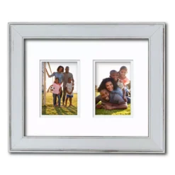 COURTSIDE MARKET Gardenia 2-Opening Two Tone Double Mat 4" X 6" Collage Frame