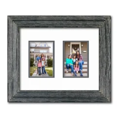 COURTSIDE MARKET Organics 2-Opening Two Tone Double Mat 4" X 6" Collage Frame