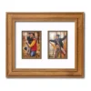 COURTSIDE MARKET Natural Finish 2-Opening Two Tone Double Mat 4" X 6" Collage Frame -Home Decor Discount Store 4581759