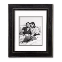 COURTSIDE MARKET Graphene Finish Two Tone Double Mat 8" X 10" Frame