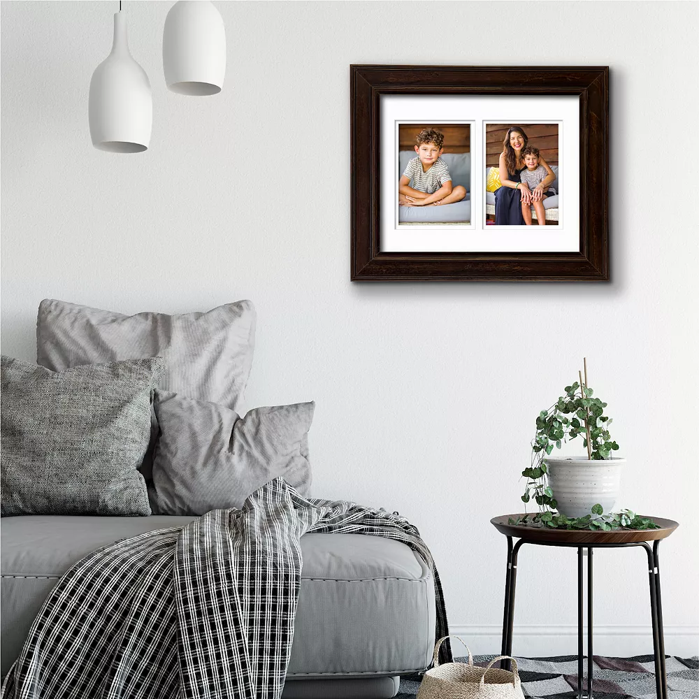 COURTSIDE MARKET Roasted Nut Finish 2-Opening 5" X 7" Collage Frame 4 COURTSIDE MARKET Roasted Nut Finish 2-Opening 5" X 7" Collage Frame - Image 2