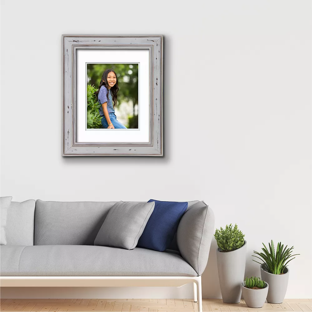 COURTSIDE MARKET Alabaster Finish Two Tone Double Mat 8" X 10" Frame 4 COURTSIDE MARKET Alabaster Finish Two Tone Double Mat 8" X 10" Frame - Image 2