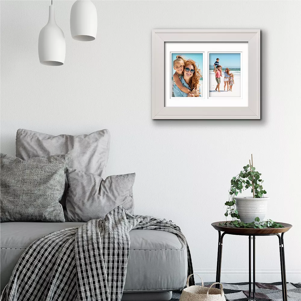 COURTSIDE MARKET Metro White 2-Opening 5" X 7" Collage Frame 4 COURTSIDE MARKET Metro White 2-Opening 5" X 7" Collage Frame - Image 2