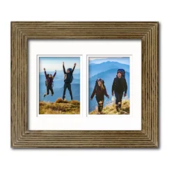 Organics Collection Barn Walnut Collage Frame With Double Mat