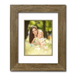 Organics Collection Barn Walnut Wall Frame With Double Mat