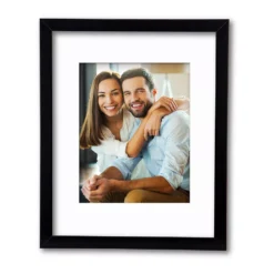 Harvest Collection Black Wall Frame With White Mat