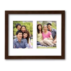 Harvest Collection Walnut Collage Frame With White Mat