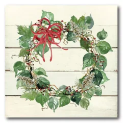 Courtside Market Christmas Wreath Canvas Wall Art