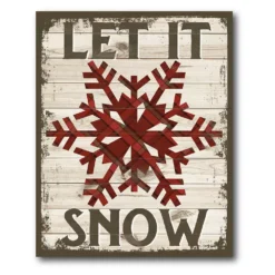 Courtside Market Plaid Snowflake Canvas Wall Art