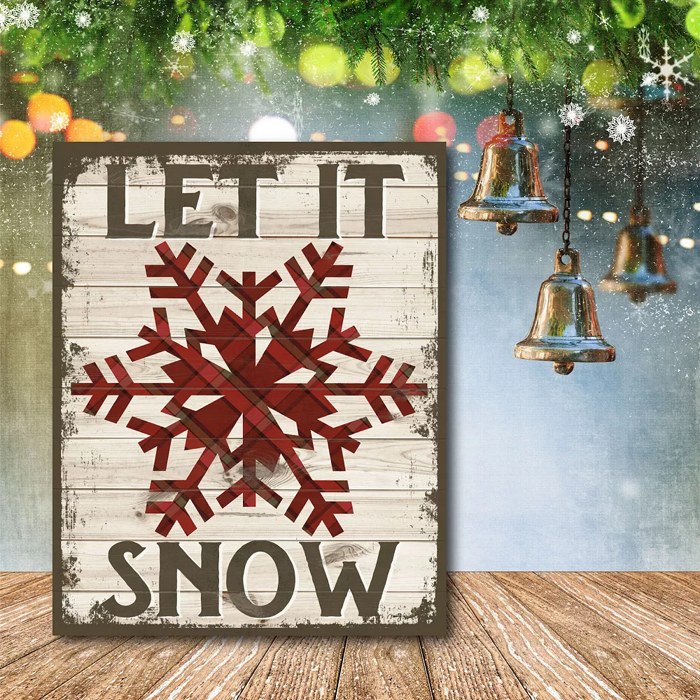 Courtside Market Plaid Snowflake Canvas Wall Art 4 Courtside Market Plaid Snowflake Canvas Wall Art - Image 2
