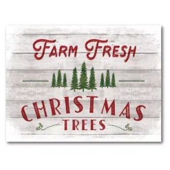 Courtside Market Farm Fresh Christmas Trees Canvas Wall Art