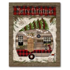 Courtside Market Christmas Camper Canvas Wall Art