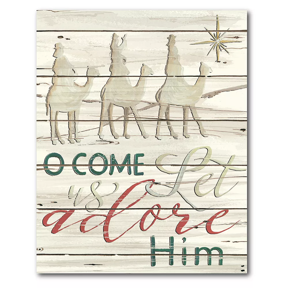 Courtside Market Come & Adore Him Christmas Canvas Wall Art 3 Courtside Market Come & Adore Him Christmas Canvas Wall Art