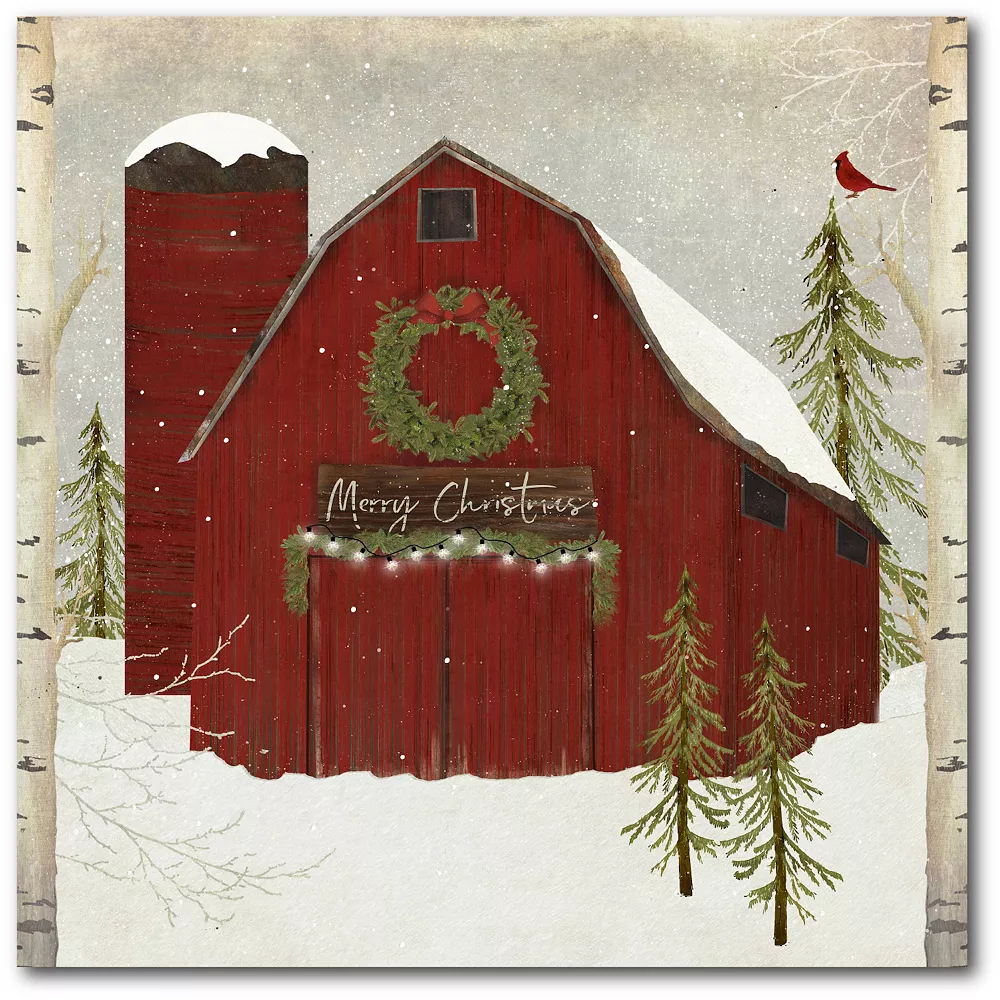Courtside Market Snow Barn Canvas Wall Art 3 Courtside Market Snow Barn Canvas Wall Art