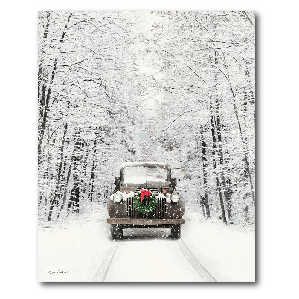COURTSIDE MARKET Merry Christmas Truck Canvas Wall Art 3 COURTSIDE MARKET Merry Christmas Truck Canvas Wall Art