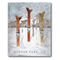 COURTSIDE MARKET Winter Ski Canvas Wall Art