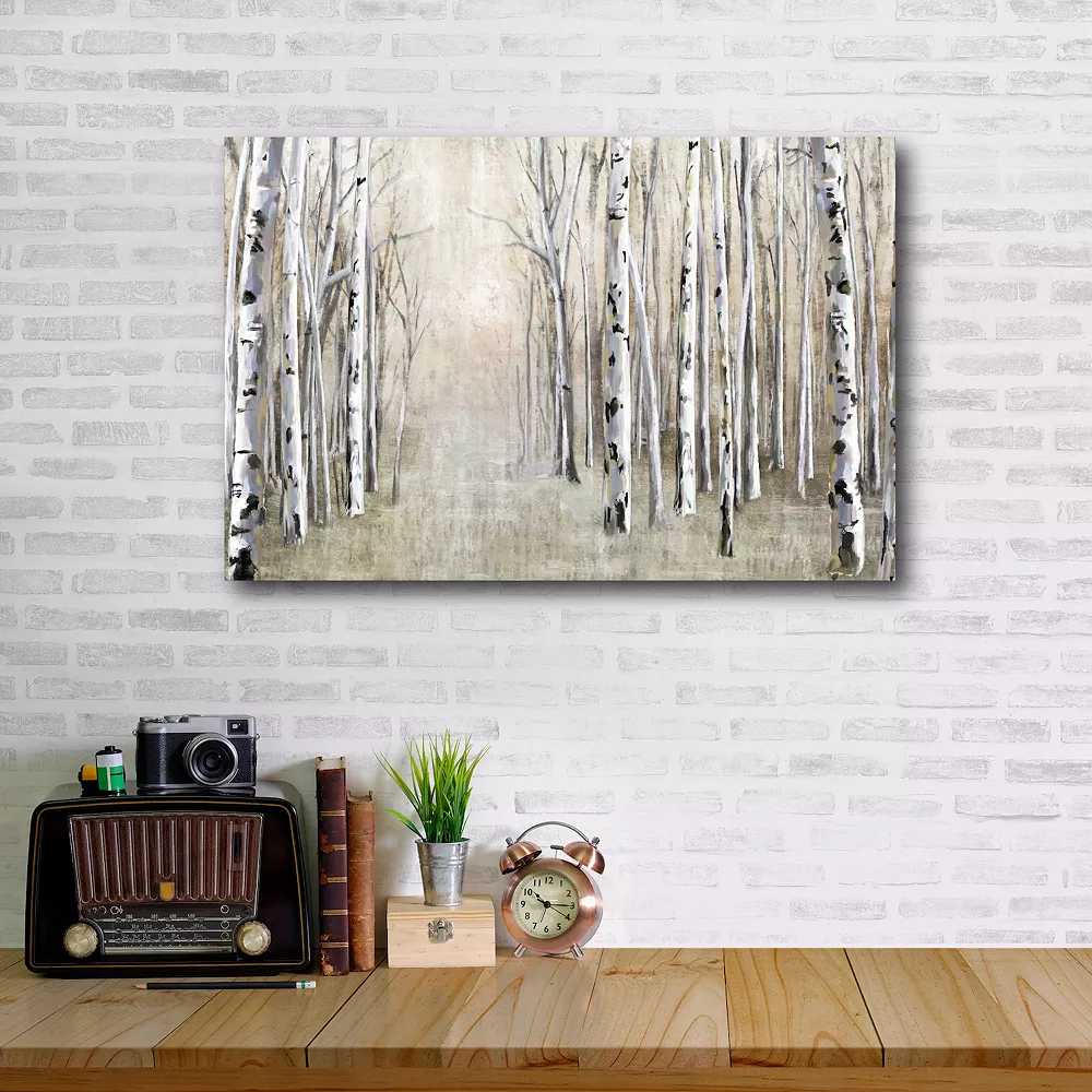 COURTSIDE MARKET Birch Tree Path Canvas Wall Art 4 COURTSIDE MARKET Birch Tree Path Canvas Wall Art - Image 2