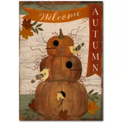 Courtside Market Pumpkin Birdhouse Canvas Wall Art
