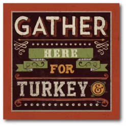 Courtside Market Give Thanks Turkey Canvas Wall Art