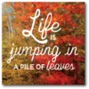 Courtside Market Jumping Leaves Canvas Wall Art -Home Decor Discount Store 4666413