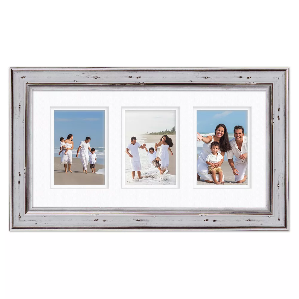 COURTSIDE MARKET Rustic Large White 3-Opening Collage Frame 3 COURTSIDE MARKET Rustic Large White 3-Opening Collage Frame