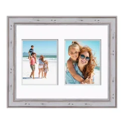 Courtside Market Industrial Rustic White 2-Opening 16" X 20" Frame