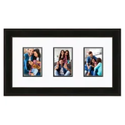 COURTSIDE MARKET Gardenia Black 3-Opening 4" X 6" Frame