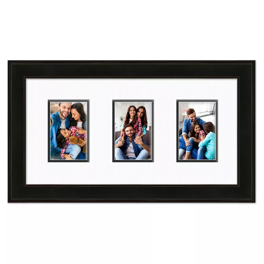 COURTSIDE MARKET Gardenia Black 3-Opening 4" X 6" Frame 3 COURTSIDE MARKET Gardenia Black 3-Opening 4" X 6" Frame