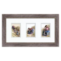 COURTSIDE MARKET Gray 3-Opening 4" X 6" Collage Frame