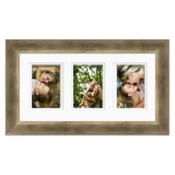 COURTSIDE MARKET Gala Champagne 3-Opening 5" X 7" Collage Frame