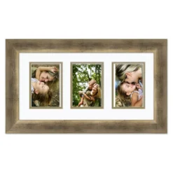 COURTSIDE MARKET Gala Champagne 5" X 7" 3-Opening Collage Frame