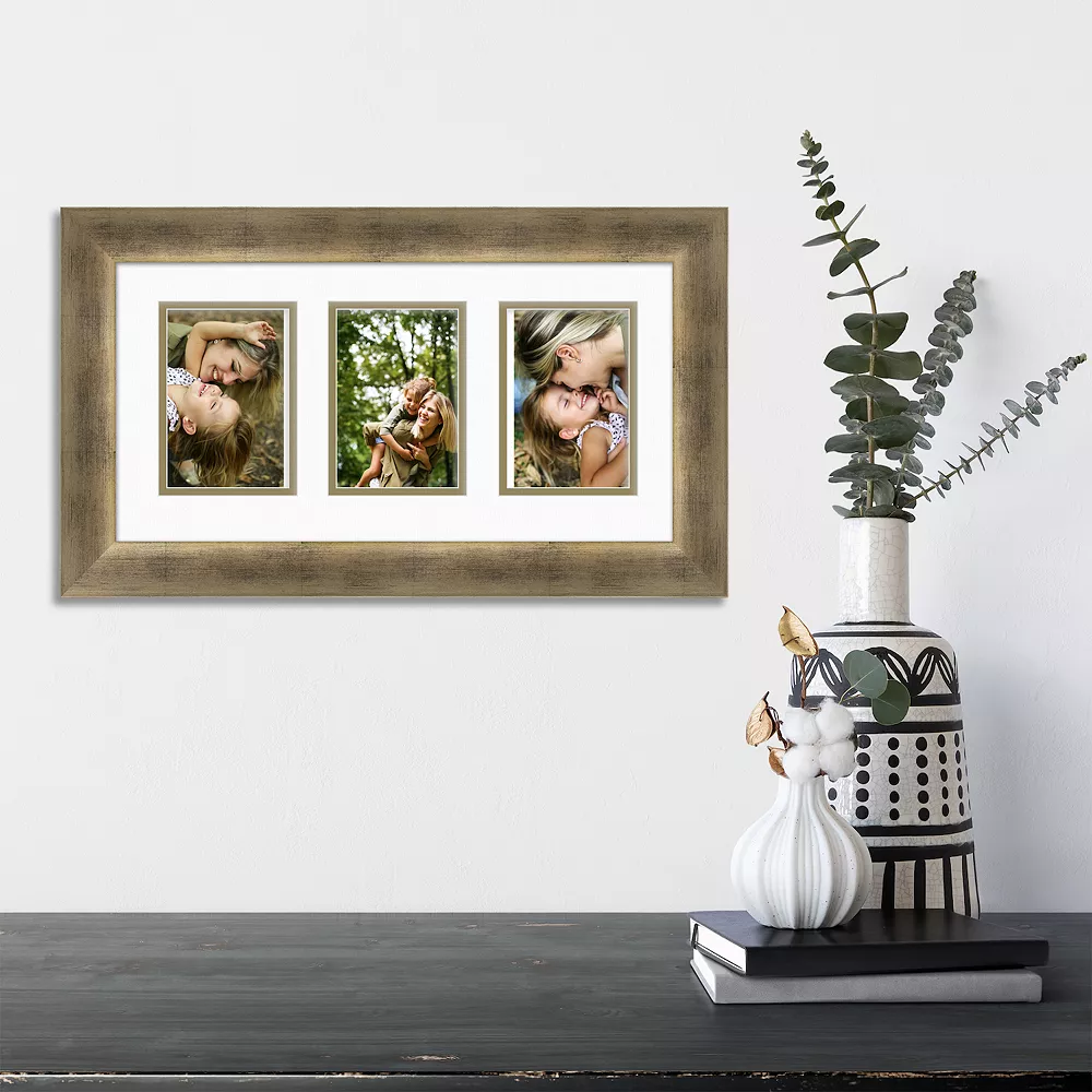 COURTSIDE MARKET Gala Champagne 5" X 7" 3-Opening Collage Frame 4 COURTSIDE MARKET Gala Champagne 5" X 7" 3-Opening Collage Frame - Image 2